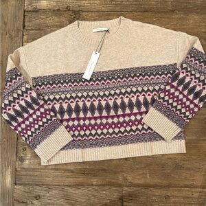 Patterned Beige Sweater